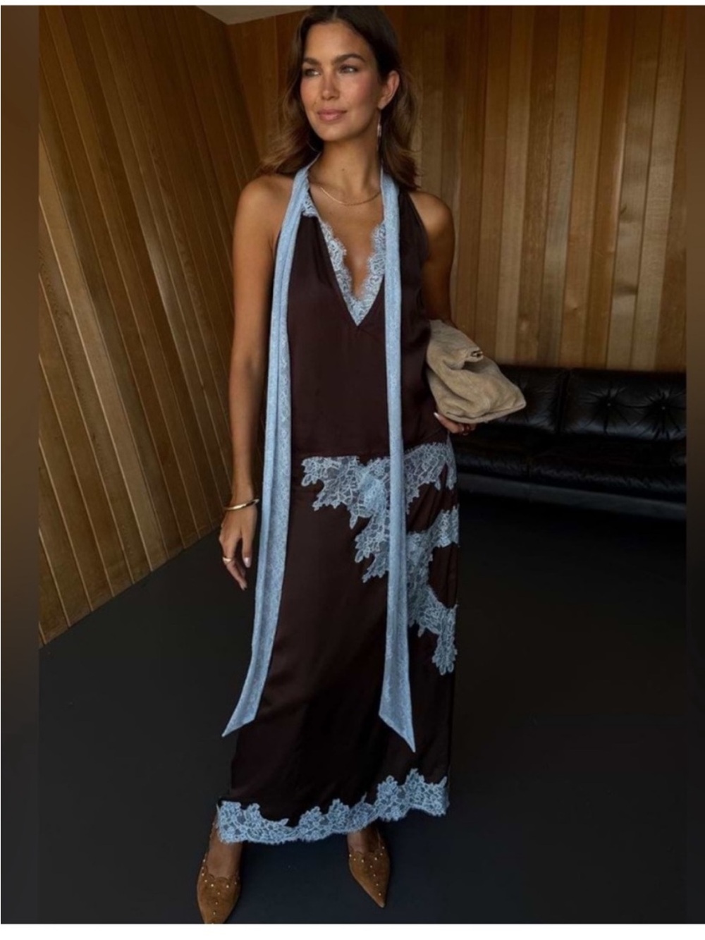 NWT Never Fully Dress Chocolate Melanie Skirt in Brown - Picture 3 of 12